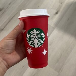 New- 2022 Starbucks red cup- reusable - 16oz- 25 years anniversary